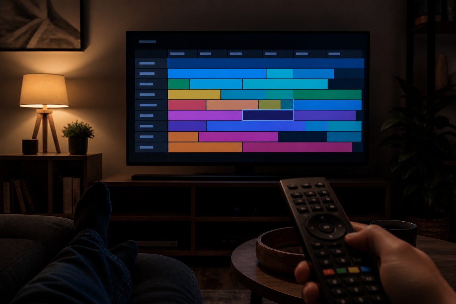 EPG guide grid helps browse what is on now and next