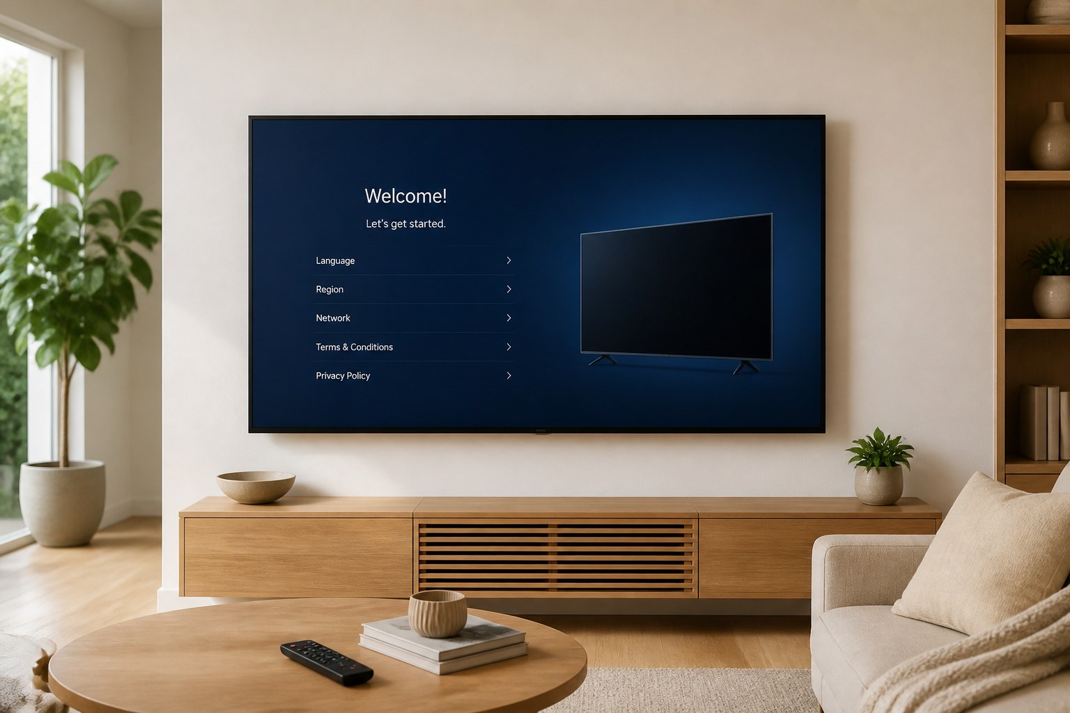 Samsung Smart TV ready for network and software update